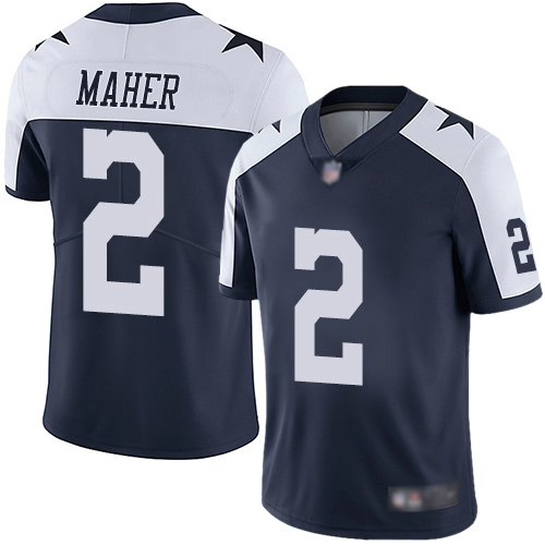 Men Dallas Cowboys Limited Navy Blue Brett Maher Alternate #2 Vapor Untouchable Throwback NFL Jersey
